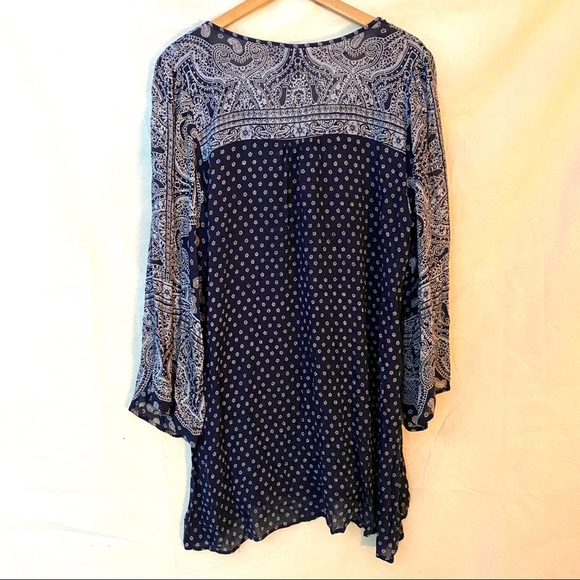 BOHO Womens Summer Dress - Blue design Size Large - Picture 10 of 10